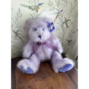 Goffa Purple Bear Plush Stuffed Animal New With Tag 10.5”